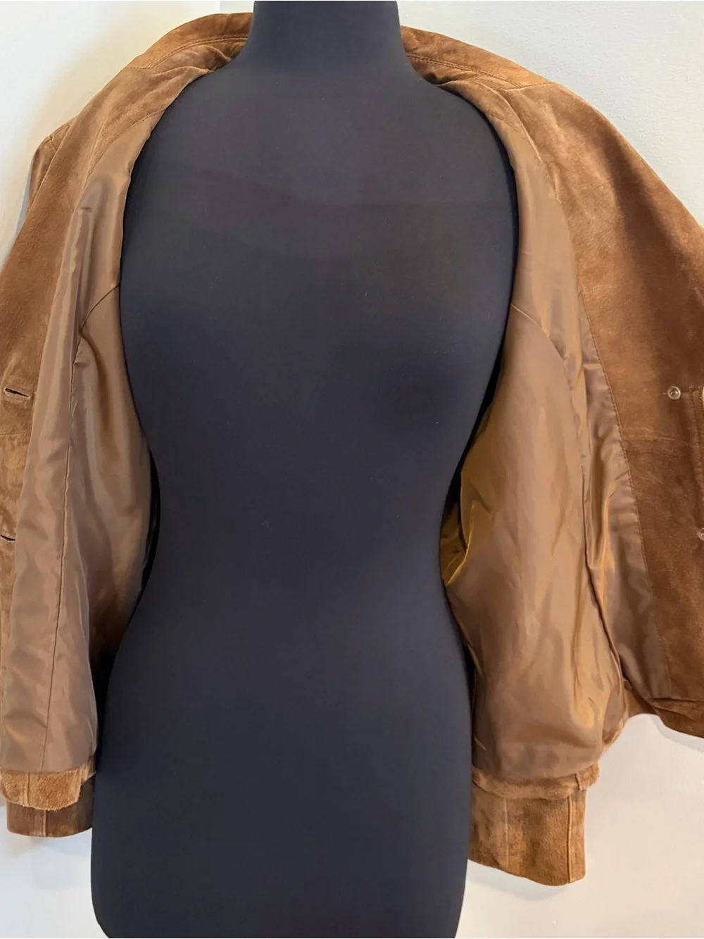Coldwater creek cognac scallop Suede leather blazer Jacket XL Petite